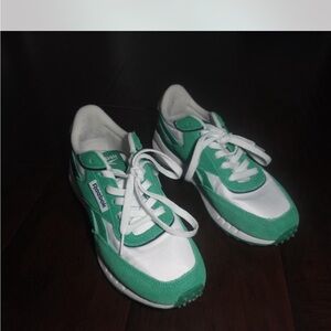 Reebok Green and White Sneakers